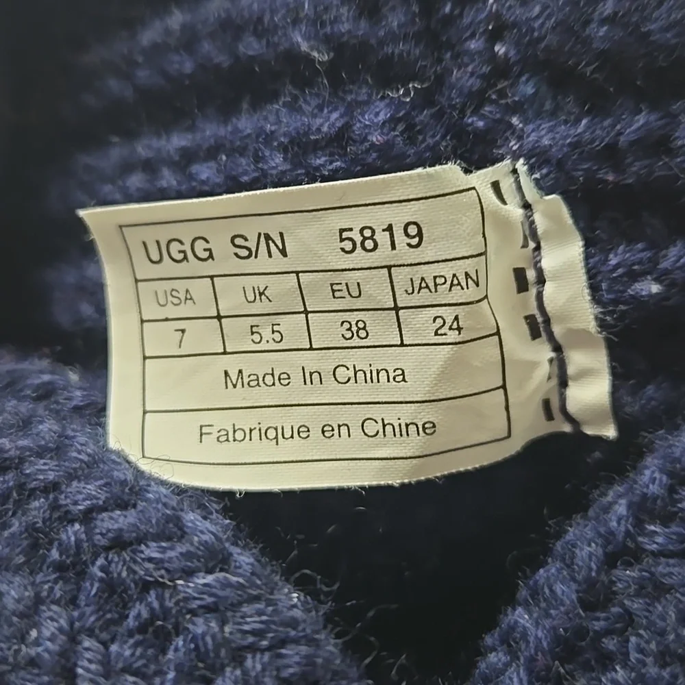 Ugg Navy Blue Cardy‎ Knit Tall Boots